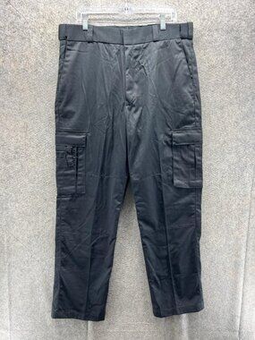 TACT SQUAD Pants Men 36 Black Cargo Flat Front Tactical Workwear Uniform